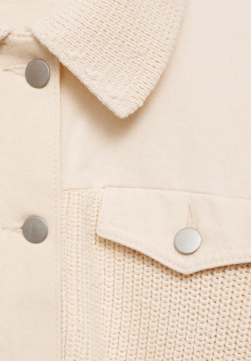 MANGO - Jacket Country -  Light Beige