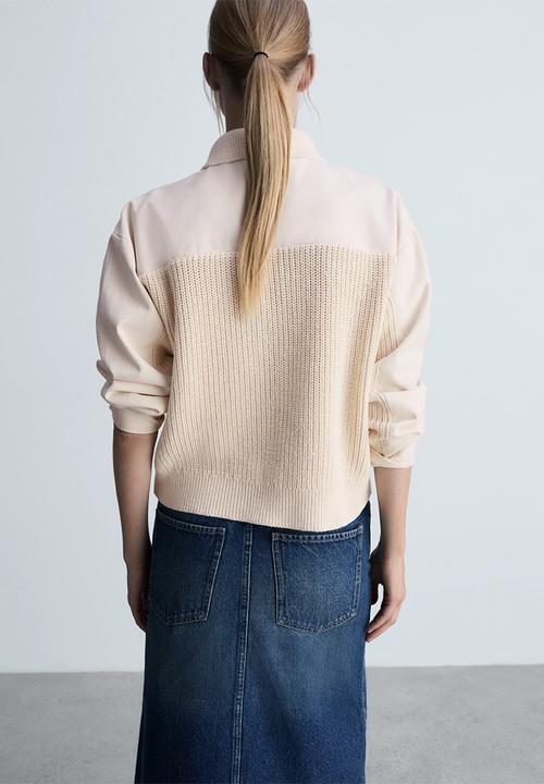 MANGO - Jacket Country -  Light Beige