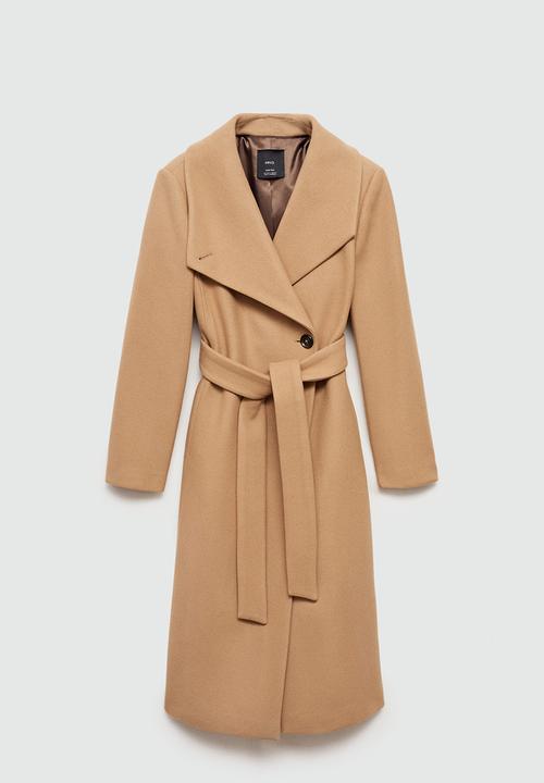 MANGO - Coat Sirenita - Medium Brown