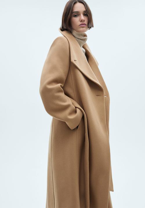 MANGO - Coat Sirenita - Medium Brown