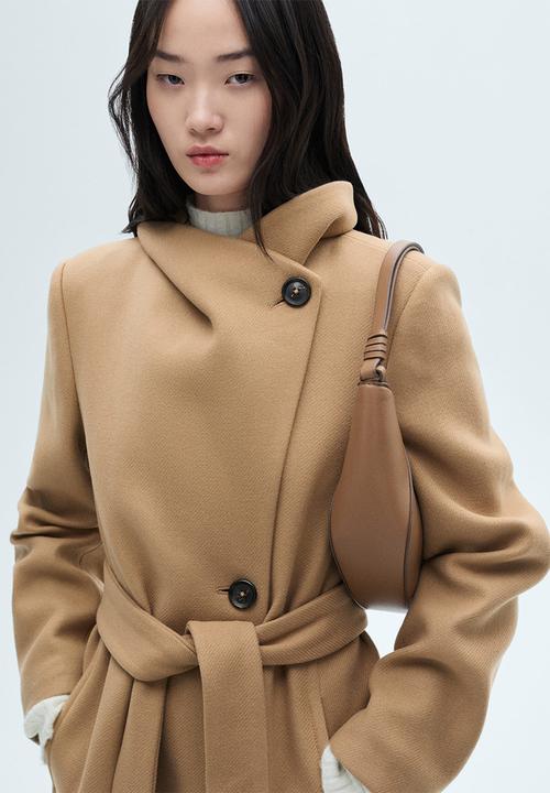 MANGO - Coat Sirenita - Medium Brown