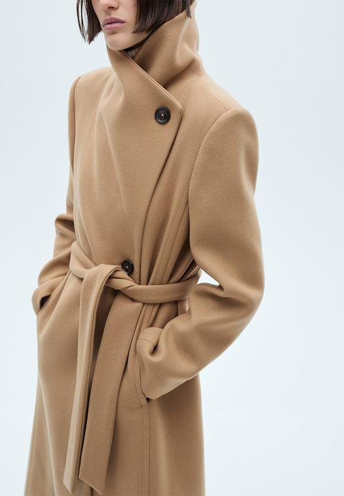 MANGO - Coat Sirenita - Medium Brown