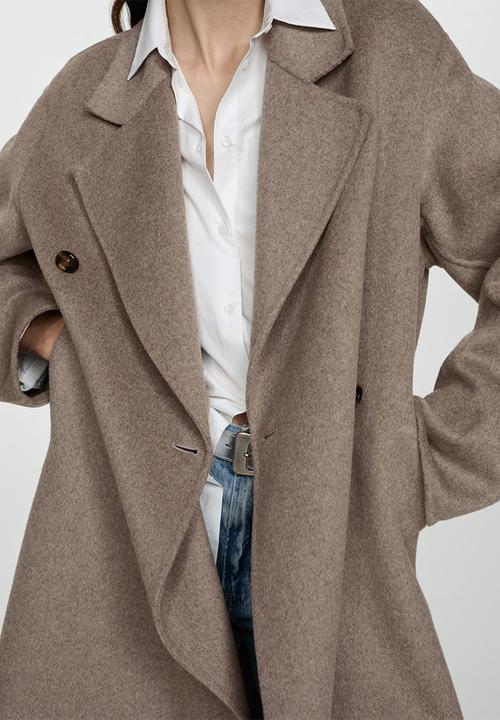 MANGO - Coat Picarol - Medium Brown