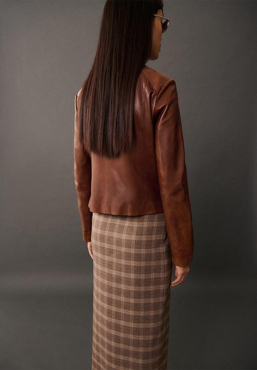MANGO - Jacket Tulip - Medium Brown
