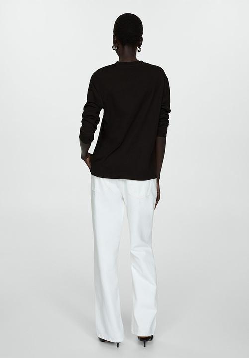 MANGO - T-shirt gus -  black