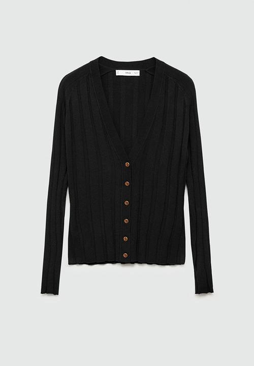 MANGO - Cardigan Flurry -  Black