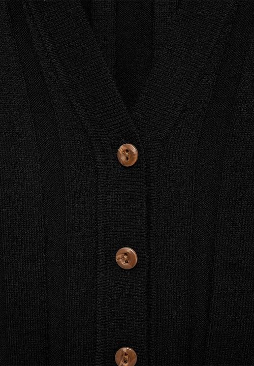 MANGO - Cardigan Flurry -  Black