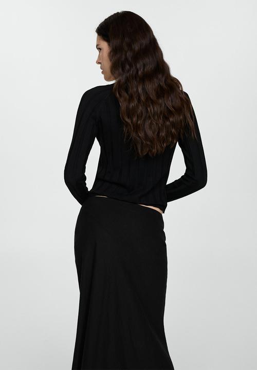MANGO - Cardigan Flurry -  Black