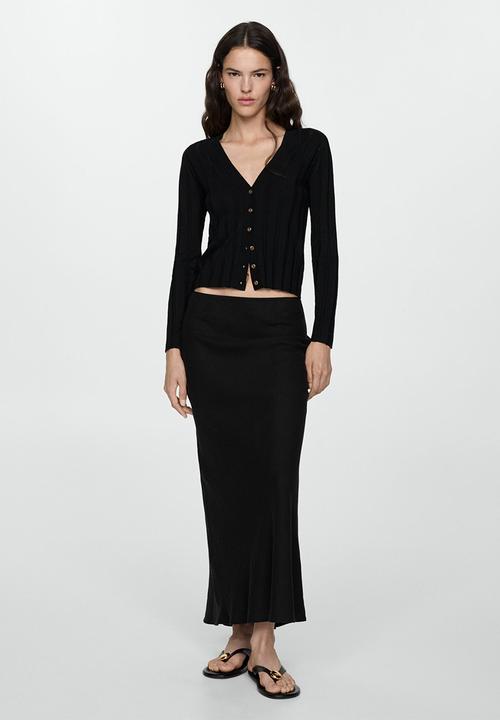 MANGO - Cardigan Flurry -  Black