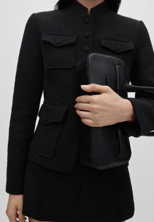 MANGO - Jacket vera - black
