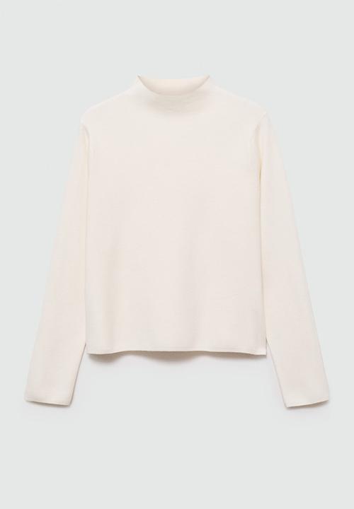 MANGO - Sweater Chimneyb -  Light Beige