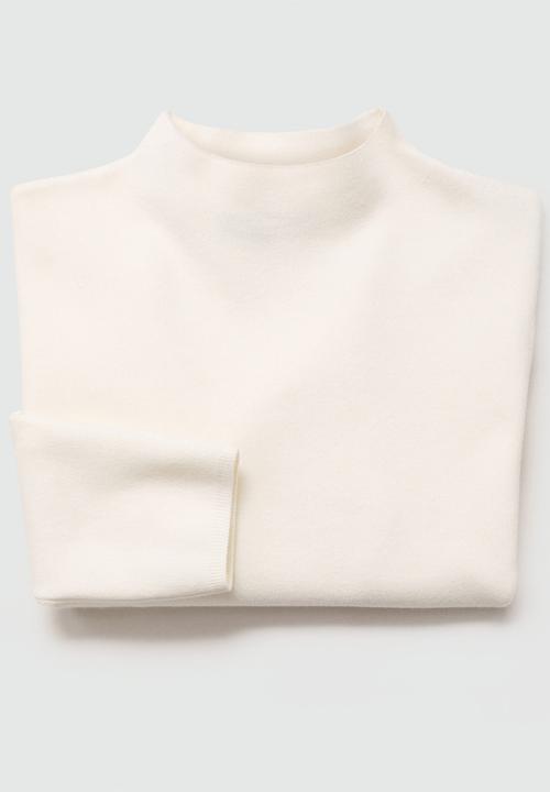 MANGO - Sweater Chimneyb -  Light Beige
