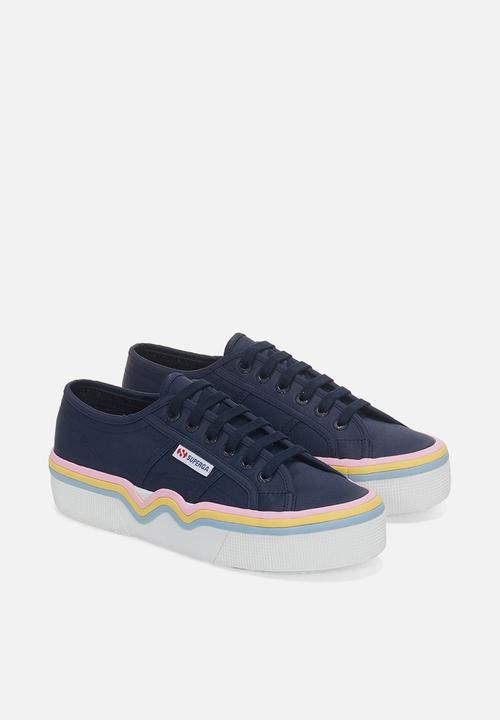 SUPERGA - 2740 Liquify Nylon - A2P Blue Navy Pink Yellow