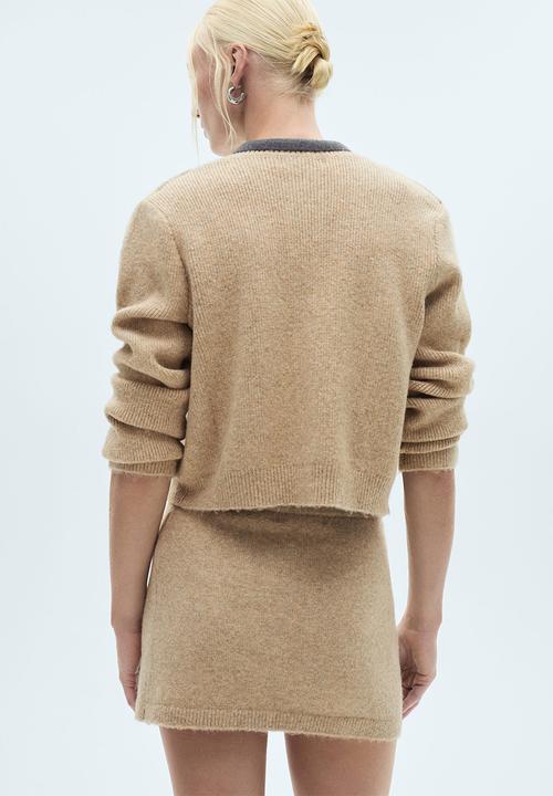 MANGO - Cardigan stella - medium brown