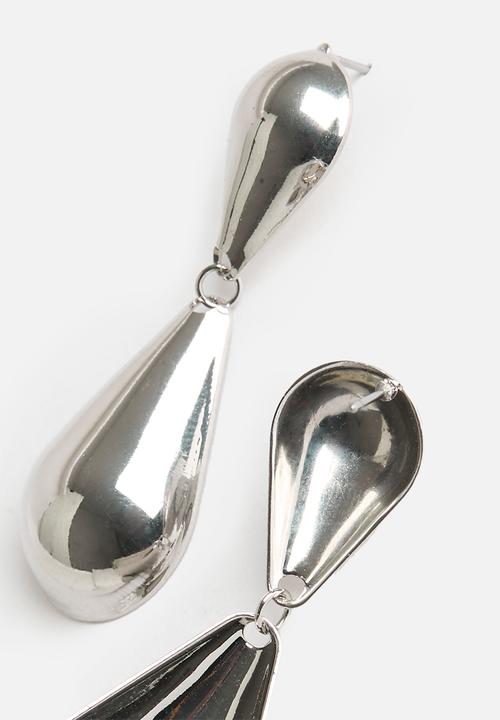 Superbalist - Teardrop stud earrings-silver