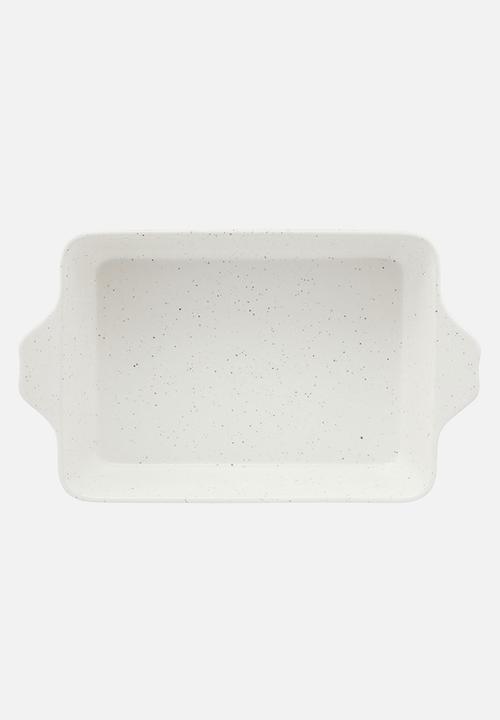 Maxwell & Williams - Speckle Rectangular Baker With Tray 33x23cm - Cream