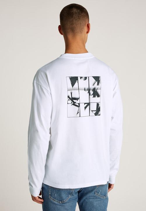 Calvin Klein - Grid monogram ls tee - bright white