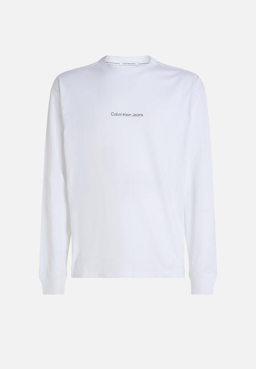 Calvin Klein - Grid monogram ls tee - bright white