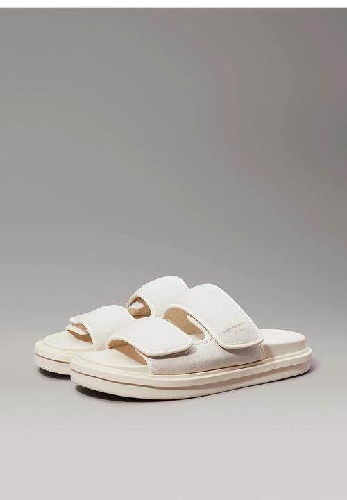 Calvin Klein - Double bar sandal mtl - white 