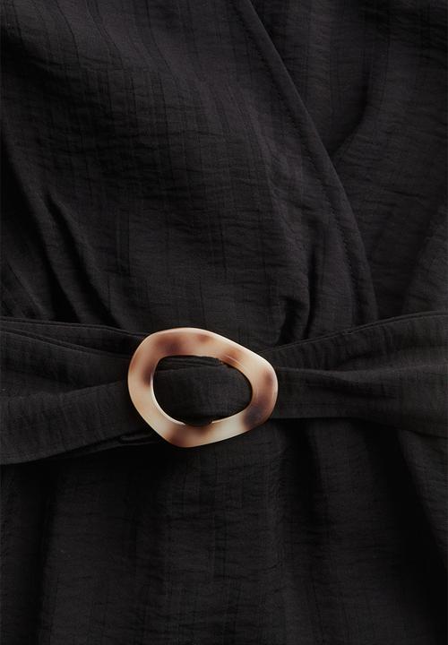 H&M - Belted dress - black