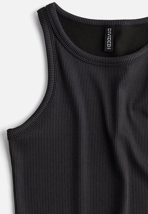 H&M - Ribbed vest top - black