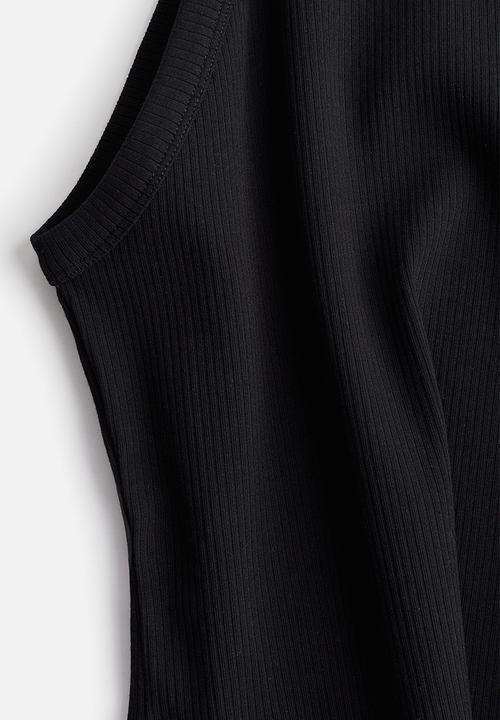 H&M - Ribbed vest top - Black