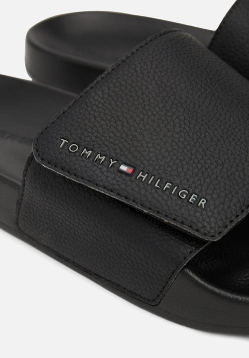 Tommy Hilfiger - Strappy Hilfiger Pool Slide - Black