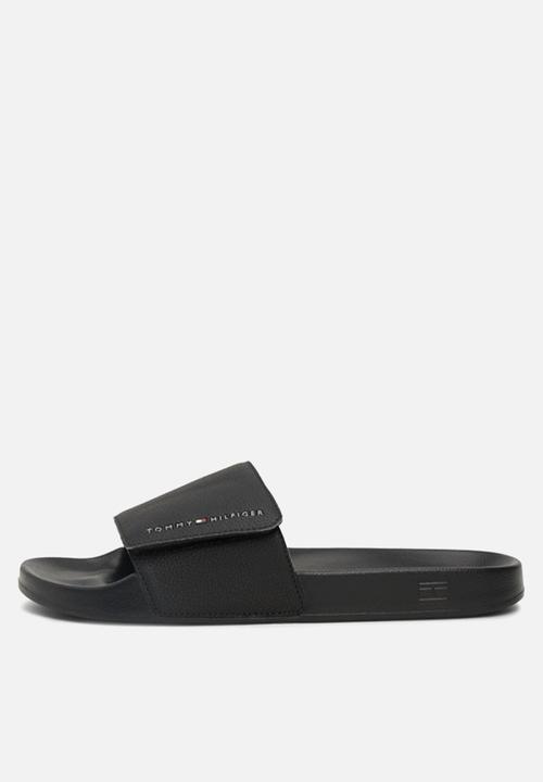 Tommy Hilfiger - Strappy Hilfiger Pool Slide - Black