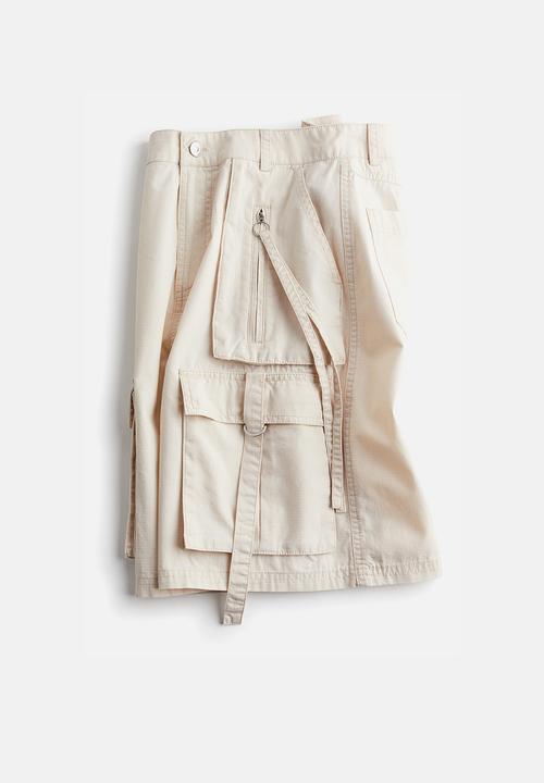 H&M - Cotton cargo shorts - light beige
