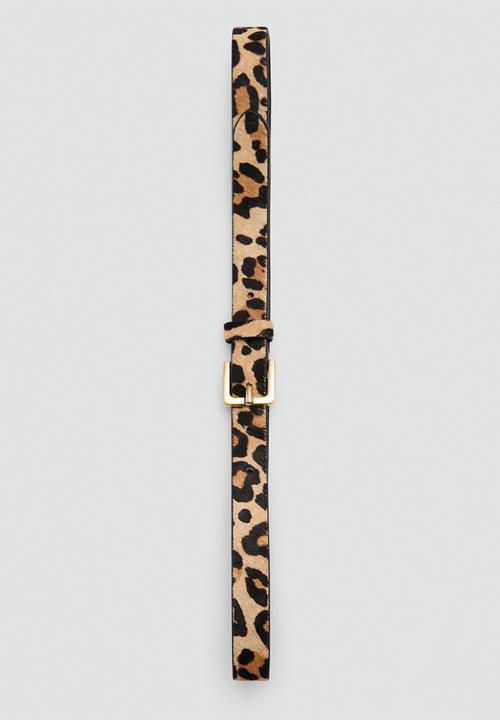 MANGO - Belt leo - medium brown