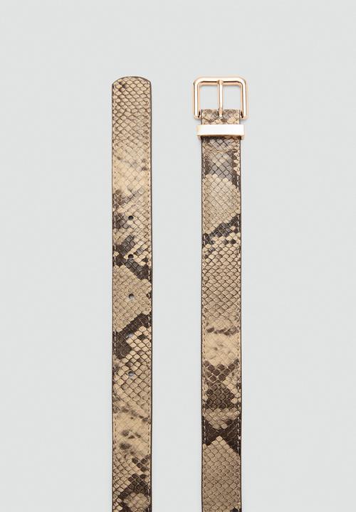 MANGO - Belt lamina - light beige