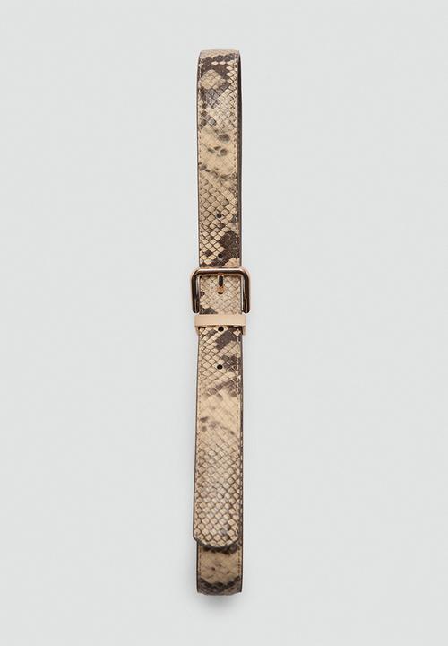 MANGO - Belt lamina - light beige