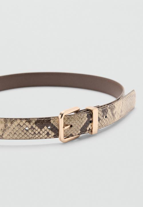 MANGO - Belt lamina - light beige