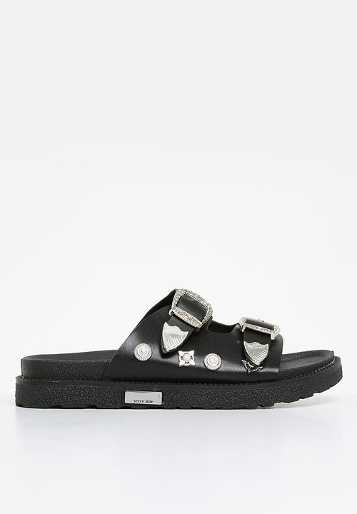SISSY BOY - Buckle Slide - Black