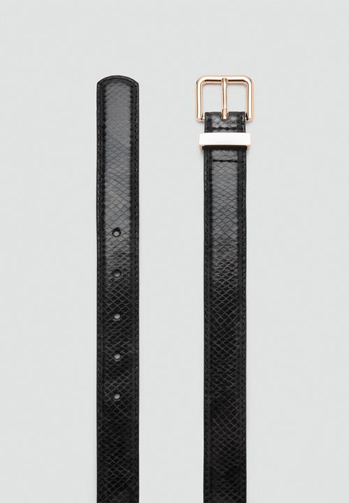 MANGO - Belt lamina - black
