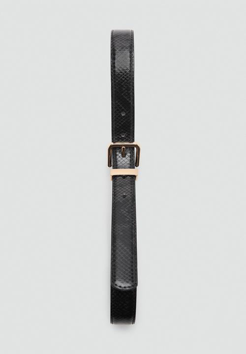 MANGO - Belt lamina - black