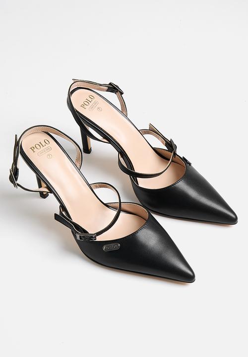 POLO - Classic pointed slingback heel - black