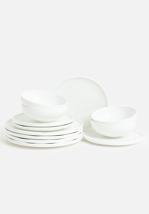 Maxwell & Williams - Onni 12pc Dinner Set - Speckled White