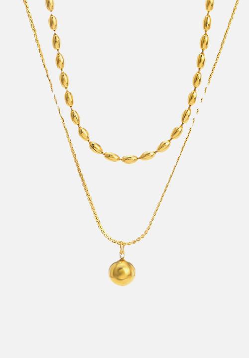 Zoe on Trend - Double-strand bead necklace - gold