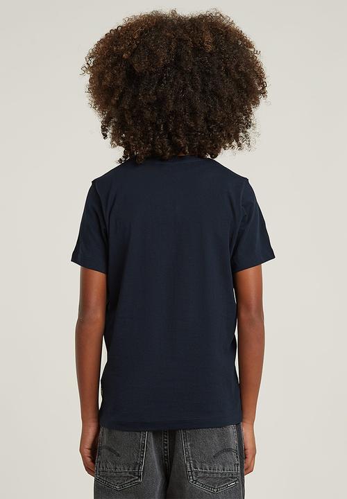 G-STAR - T-Shirt Short Sleeve Regular Logo-Navy