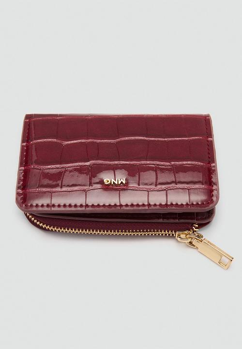 MANGO - Wallet butter - dark red