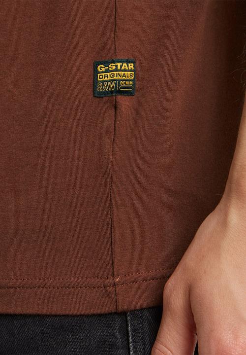 G-STAR - Slim base r t short sleeve - dk plum