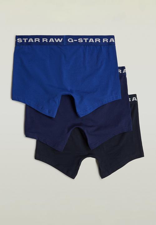 G-STAR - Boxer briefs 3 pack blue tone - mazarine blue/imperial/lighting blue