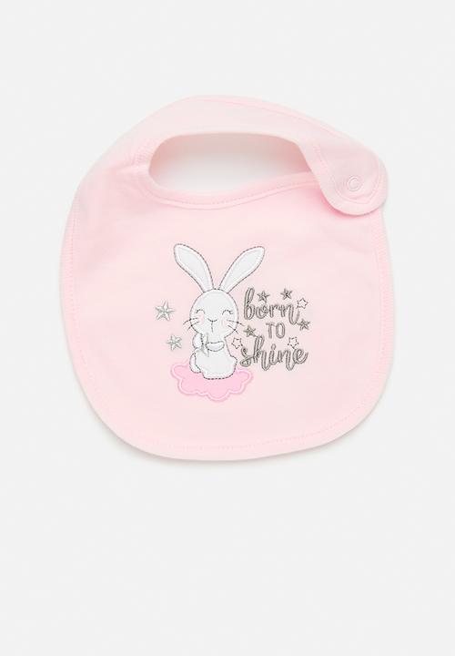 Pop Candy - 2 Pack bib - pink & white