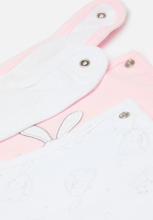 Pop Candy - 2 Pack bib - pink & white