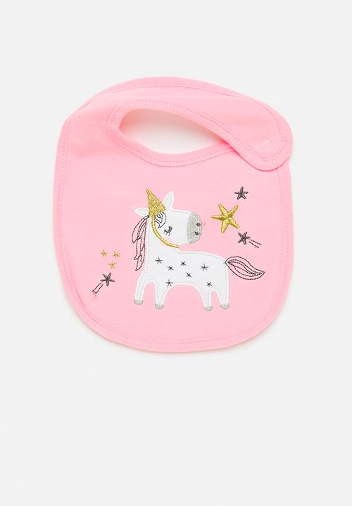 Pop Candy - 2 Pack bib - pink & white