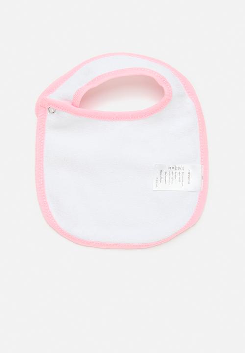 Pop Candy - 2 Pack bib - pink & white