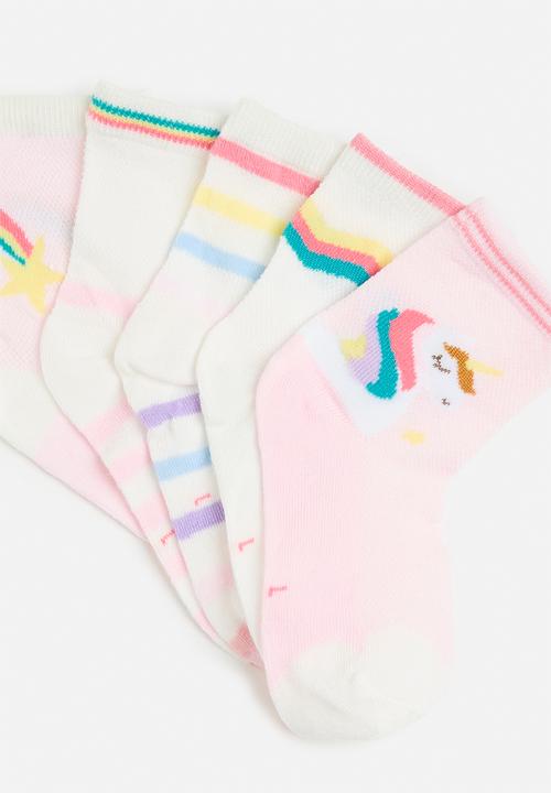 Pop Candy - 5 pack sock set-pink & white
