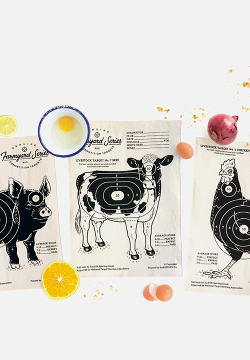 Suck UK - Target tea towel beef