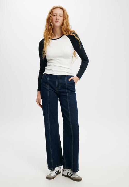 Cotton On - Seam Wide Jean - Rinse Blue